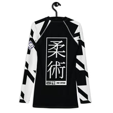 Mens Long Sleeve BJJ Rash Guard - Jiu-Jitsu 024 - Houndstooth 001 Noir Exclusive Houndstooth Long Sleeve Mens Rash Guard