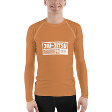 Mens Long Sleeve BJJ Rash Guard - Jiu-Jitsu 027 - Raw Sienna Exclusive Jiu-Jitsu Leggings Mens