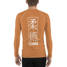 Mens Long Sleeve BJJ Rash Guard - Jiu-Jitsu 027 - Raw Sienna Exclusive Jiu-Jitsu Leggings Mens