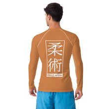 Mens Long Sleeve BJJ Rash Guard - Jiu-Jitsu 027 - Raw Sienna Exclusive Jiu-Jitsu Leggings Mens