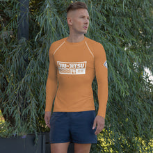 Mens Long Sleeve BJJ Rash Guard - Jiu-Jitsu 027 - Raw Sienna Exclusive Jiu-Jitsu Leggings Mens