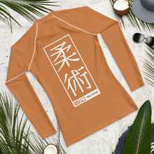 Mens Long Sleeve BJJ Rash Guard - Jiu-Jitsu 027 - Raw Sienna Exclusive Jiu-Jitsu Leggings Mens