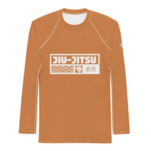 Mens Long Sleeve BJJ Rash Guard - Jiu-Jitsu 027 - Raw Sienna Exclusive Jiu-Jitsu Leggings Mens