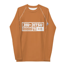 Mens Long Sleeve BJJ Rash Guard - Jiu-Jitsu 027 - Raw Sienna Exclusive Jiu-Jitsu Leggings Mens