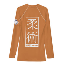 Mens Long Sleeve BJJ Rash Guard - Jiu-Jitsu 027 - Raw Sienna Exclusive Jiu-Jitsu Leggings Mens