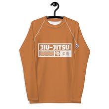 Mens Long Sleeve BJJ Rash Guard - Jiu-Jitsu 027 - Raw Sienna Exclusive Jiu-Jitsu Leggings Mens