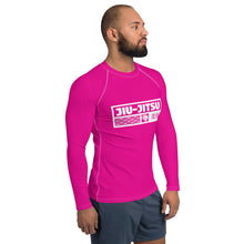 Mens Long Sleeve BJJ Rash Guard - Jiu-Jitsu 028 - Hollywood Cerise Exclusive Jiu-Jitsu Long Sleeve Mens Rash Guard