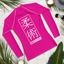 Mens Long Sleeve BJJ Rash Guard - Jiu-Jitsu 028 - Hollywood Cerise Exclusive Jiu-Jitsu Long Sleeve Mens Rash Guard