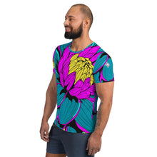 Men's Pop Art BJJ Short Sleeve Rash Guard: Roy Lichtenstein Dahlia Print for High-Intensity Training 001 Dahlia Exclusive Fitness Flower Mens Rash Guard Running Short Sleeve Swimwear Tees Yoga