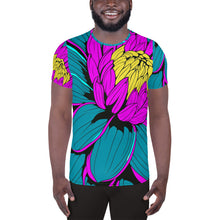 Men's Pop Art BJJ Short Sleeve Rash Guard: Roy Lichtenstein Dahlia Print for High-Intensity Training 001 Dahlia Exclusive Fitness Flower Mens Rash Guard Running Short Sleeve Swimwear Tees Yoga