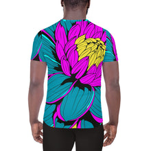 Men's Pop Art BJJ Short Sleeve Rash Guard: Roy Lichtenstein Dahlia Print for High-Intensity Training 001 Dahlia Exclusive Fitness Flower Mens Rash Guard Running Short Sleeve Swimwear Tees Yoga