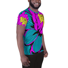 Men's Pop Art BJJ Short Sleeve Rash Guard: Roy Lichtenstein Dahlia Print for High-Intensity Training 001 Dahlia Exclusive Fitness Flower Mens Rash Guard Running Short Sleeve Swimwear Tees Yoga