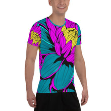 Men's Pop Art BJJ Short Sleeve Rash Guard: Roy Lichtenstein Dahlia Print for High-Intensity Training 001 Dahlia Exclusive Fitness Flower Mens Rash Guard Running Short Sleeve Swimwear Tees Yoga