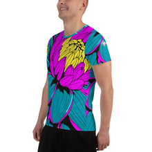 Men's Pop Art BJJ Short Sleeve Rash Guard: Roy Lichtenstein Dahlia Print for High-Intensity Training 001 Dahlia Exclusive Fitness Flower Mens Rash Guard Running Short Sleeve Swimwear Tees Yoga