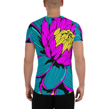 Men's Pop Art BJJ Short Sleeve Rash Guard: Roy Lichtenstein Dahlia Print for High-Intensity Training 001 Dahlia Exclusive Fitness Flower Mens Rash Guard Running Short Sleeve Swimwear Tees Yoga