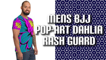 Men's Pop Art BJJ Short Sleeve Rash Guard: Roy Lichtenstein Dahlia Print for High-Intensity Training 001 Dahlia Exclusive Fitness Flower Mens Rash Guard Running Short Sleeve Swimwear Tees Yoga
