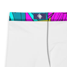 Men's Pop Art Athletic Leggings - Roy Lichtenstein Inspired Dahlia Print 001 Athletic Leggings BJJ Boxing Dahlia Exclusive Fitness Flower Grappling Jiu-Jitsu Leggings Mens Pants Pop Art Running Striking trousers Yoga