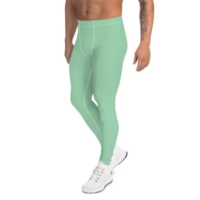 Modern Classic: Men's Solid Color Yoga Pants Leggings - Vista Blue Exclusive Leggings Mens Pants Solid Color trousers