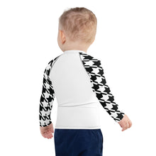 Old School Style: Boy's Houndstooth Long Sleeve Classic Judo BJJ Rash Guard Boys Exclusive Houndstooth Judo Kids Long Sleeve Rash Guard