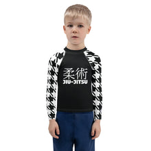 Optimized Performance: Boy's Houndstooth Classic Jiu-Jitsu Long Sleeve BJJ Rash Guard Boys Exclusive Jiu-Jitsu Kids Long Sleeve Rash Guard