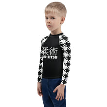 Optimized Performance: Boy's Houndstooth Classic Jiu-Jitsu Long Sleeve BJJ Rash Guard Boys Exclusive Jiu-Jitsu Kids Long Sleeve Rash Guard