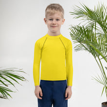 Outdoor Maverick: Kid's Solid Color Long Sleeve Rash Guards - Golden Sun Boys Exclusive Kids Long Sleeve Rash Guard Solid Color