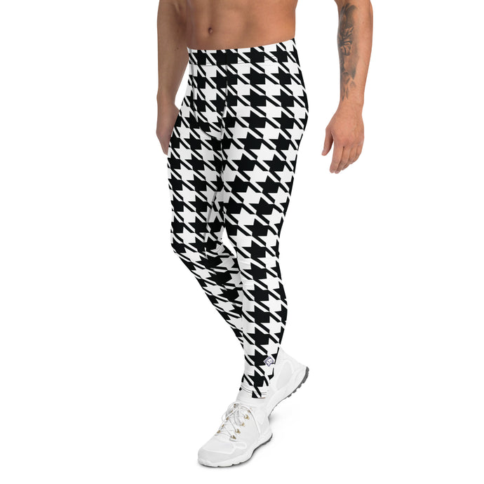 Performance meets Style: Houndstooth Athletic Leggings for Men Athleisure Exclusive Houndstooth Leggings Mens