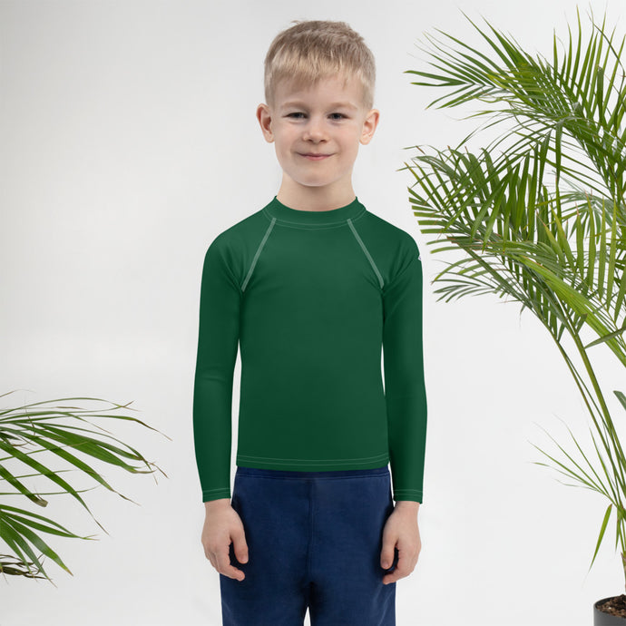 Dynamic Duo: Boys' Long Sleeve Solid Color Rash Guards - Sherwood Forest Boys Exclusive Kids Long Sleeve Rash Guard Solid Color