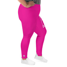 Women's Plus Size Yoga Pants Workout Leggings For Jiu Jitsu 003 - Hollywood Cerise Exclusive Jiu-Jitsu Leggings Plus Size Tights Womens