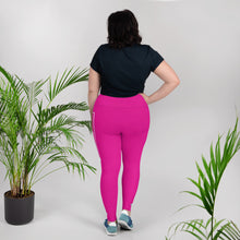Women's Plus Size Yoga Pants Workout Leggings For Jiu Jitsu 003 - Hollywood Cerise Exclusive Jiu-Jitsu Leggings Plus Size Tights Womens