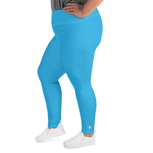 Premium Plus: Solid Color Yoga Pants for Women's Active Lifestyle - Cyan Exclusive Leggings Plus Size Solid Color Tights Womens