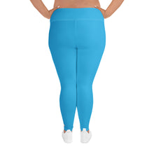 Premium Plus: Solid Color Yoga Pants for Women's Active Lifestyle - Cyan Exclusive Leggings Plus Size Solid Color Tights Womens