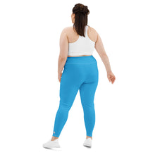 Premium Plus: Solid Color Yoga Pants for Women's Active Lifestyle - Cyan Exclusive Leggings Plus Size Solid Color Tights Womens