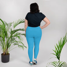 Premium Plus: Solid Color Yoga Pants for Women's Active Lifestyle - Cyan Exclusive Leggings Plus Size Solid Color Tights Womens