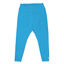 Premium Plus: Solid Color Yoga Pants for Women's Active Lifestyle - Cyan Exclusive Leggings Plus Size Solid Color Tights Womens