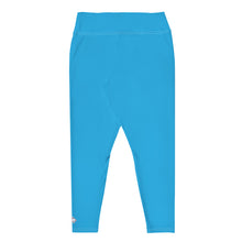 Premium Plus: Solid Color Yoga Pants for Women's Active Lifestyle - Cyan Exclusive Leggings Plus Size Solid Color Tights Womens