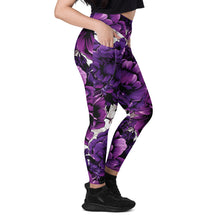 Purple Petals Performance: Women's Running Leggings from Mile After Mile Exclusive Leggings Pockets Running Tights Womens