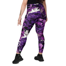 Purple Petals Performance: Women's Running Leggings from Mile After Mile Exclusive Leggings Pockets Running Tights Womens