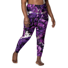 Purple Petals Performance: Women's Running Leggings from Mile After Mile Exclusive Leggings Pockets Running Tights Womens