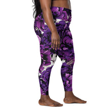 Purple Petals Performance: Women's Running Leggings from Mile After Mile Exclusive Leggings Pockets Running Tights Womens