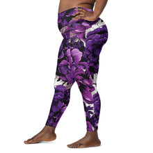 Purple Petals Performance: Women's Running Leggings from Mile After Mile Exclusive Leggings Pockets Running Tights Womens