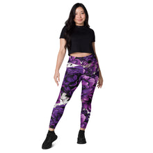 Purple Petals Performance: Women's Running Leggings from Mile After Mile Exclusive Leggings Pockets Running Tights Womens