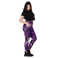 Purple Petals Performance: Women's Running Leggings from Mile After Mile Exclusive Leggings Pockets Running Tights Womens