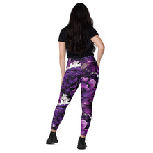 Purple Petals Performance: Women's Running Leggings from Mile After Mile Exclusive Leggings Pockets Running Tights Womens