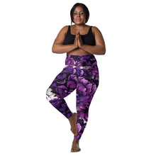 Purple Petals Performance: Women's Running Leggings from Mile After Mile Exclusive Leggings Pockets Running Tights Womens