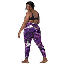 Purple Petals Performance: Women's Running Leggings from Mile After Mile Exclusive Leggings Pockets Running Tights Womens