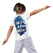 Run with Precision: Boy's Mile After Mile "RUN" Sprinter 001 Boys Exclusive Kids Rash Guard Running Short Sleeve Tees