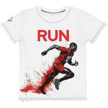 Run with Precision: Boy's Mile After Mile "RUN" Sprinter 001 Boys Exclusive Kids Rash Guard Running Short Sleeve Tees