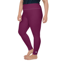 Sculpted Confidence: Plus Size Workout Leggings for Women - Tyrian Purple Exclusive Leggings Plus Size Solid Color Tights Womens