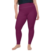 Sculpted Confidence: Plus Size Workout Leggings for Women - Tyrian Purple Exclusive Leggings Plus Size Solid Color Tights Womens